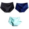 3Pcs Set Seamless Ice Silk Panties For Women Intimate Comfort Briefs Large Size Mid waist M.jpg 640x640 (13)