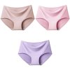 3Pcs Set Seamless Ice Silk Panties For Women Intimate Comfort Briefs Large Size Mid waist M.jpg 640x640 (16)