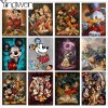 Diamantové malování - Mickey a přátelé (kulaté diamanty)