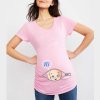 Summer Funny Cartoon Print Maternity Pink Clothing Plus Size Short Sleeve Pregnant T Shirt Tops Women.jpg 640x640 (11)