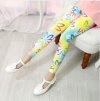 New Style Spring Autumn Children Leggings Flower Butterfly girls pants kids legging Gold