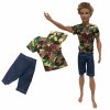 8 NK One Pcs Doll Casual Wear T Shirt Trousers Summer Outfit Short Pants Ken Clothes Mix