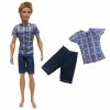 9 NK One Pcs Doll Casual Wear T Shirt Trousers Summer Outfit Short Pants Ken Clothes Mix