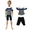 13 NK One Pcs Doll Casual Wear T Shirt Trousers Summer Outfit Short Pants Ken Clothes Mix
