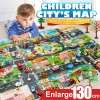 39Pcs City Map Car Toys Model Crawling Mat Game Pad for Children Interactive Play House Toys 1
