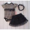 Dívčí leopardí set - čelenka, body a sukně