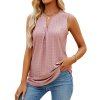 Casual Summer Hollow Out V Neck Sleeveless Blouses for Women Fashion 2023 Elegant Loose Tank Tops.jpg 640x640 (2)