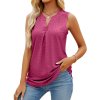 Casual Summer Hollow Out V Neck Sleeveless Blouses for Women Fashion 2023 Elegant Loose Tank Tops.jpg 640x640 (3)