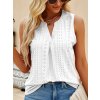 Casual Summer Hollow Out V Neck Sleeveless Blouses for Women Fashion 2023 Elegant Loose Tank Tops.jpg Q90.jpg (1)