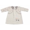 Kojenecké šatičky s bolerkem Lovely Teddy, Minetti - ecru/šedé (Velikost koj oblečení 56 (1-2m))