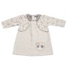 Kojenecké šatičky s bolerkem Lovely Teddy, Minetti - ecru/šedé (Velikost 56 (1-2m))