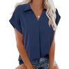 Casual Short Sleeve Chiffon Blouse Elegant Office Lady V Neck Loose Shirt Vintage Harajuku Oversized Women.jpg 220x220.jpg (1)