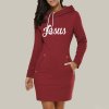 2022 Spring And Autumn Ladies Knee Length Dress Hooded Warm Sweatshirt Long Sleeve Camp Collar Pocket.jpg 640x640 (4)