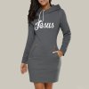 2022 Spring And Autumn Ladies Knee Length Dress Hooded Warm Sweatshirt Long Sleeve Camp Collar Pocket.jpg 640x640 (2)