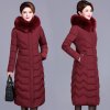 XL 6XL Female Coat Down Cotton Padded Clothes For Women Long Hooded Fur Collar Parkas Middle.jpg 640x640