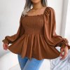 Spring Summer Casual Square Collar Long Sleeve Chiffon Blouses For Women Female Casual Tops Girls Streetwear.jpg 640x640