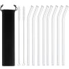200 8mm Clear Glass Straws for Smoothies Cocktails Drinking Straws Healthy Reusable Eco Friendly Straws Drinkware.jpg 640x640 (11)