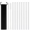 200 8mm Clear Glass Straws for Smoothies Cocktails Drinking Straws Healthy Reusable Eco Friendly Straws Drinkware.jpg 640x640 (10)