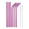 Rainbow Color Reusable Metal Straws Set with Cleaner Brush 304 Stainless Steel Drinking Straw Milk Drinkware.jpg 640x640 (20)