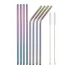 Rainbow Color Reusable Metal Straws Set with Cleaner Brush 304 Stainless Steel Drinking Straw Milk Drinkware.jpg 640x640 (14)