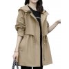 YISOLIFE Women s Hooded Jacket Mid Length Jackets Full Zip Trench Coat with Drawcord at Waist.jpg 640x640 (1)