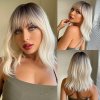 Grey Wavy Bob Wigs With Bangs Short Blonde Wavy Bob With Dark Roots For Party Use.jpg 640x640 (6)