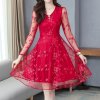 Lace Summer Dress Women 2023 New Short Sleeve Floral Elegant Party Dress Female Vestidos Mujer Red.jpg 640x640 (9)