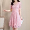 Lace Summer Dress Women 2023 New Short Sleeve Floral Elegant Party Dress Female Vestidos Mujer Red.jpg 640x640 (14)
