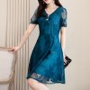 Lace Summer Dress Women 2023 New Short Sleeve Floral Elegant Party Dress Female Vestidos Mujer Red.jpg 640x640 (13)