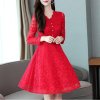 Lace Summer Dress Women 2023 New Short Sleeve Floral Elegant Party Dress Female Vestidos Mujer Red.jpg 640x640 (23)
