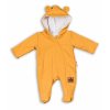 Baby Nellys Kojenecký teplákový overal s kapucí Teddy - hořčicový, vel. 86 (Velikost koj oblečení 86 (12-18m))