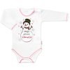 Baby Nellys Body dlouhý rukáv Moje první Vánoce, Sněhulák, bílé, vel. 86 (Velikost koj oblečení 86 (12-18m))