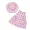 Šatičky s kloboučkem pro American girl a Baby Born 43-45 cm