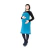 Be MaaMaa Těhotenské šaty/tunika PARIS - tyrkys (Velikosti těh moda L/XL)