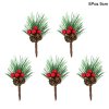 5Pcs Christmas Red Berry Articifial Flower Pine Cone Branch Christmas Tree Decorations Ornament Gift Packaging Home.jpg 640x640 (5)