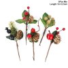 5Pcs Christmas Red Berry Articifial Flower Pine Cone Branch Christmas Tree Decorations Ornament Gift Packaging Home.jpg 640x640 (4)