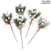 5Pcs Christmas Red Berry Articifial Flower Pine Cone Branch Christmas Tree Decorations Ornament Gift Packaging Home.jpg 640x640 (3)