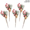 5Pcs Christmas Red Berry Articifial Flower Pine Cone Branch Christmas Tree Decorations Ornament Gift Packaging Home.jpg 640x640 (2)