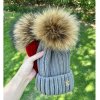 Cllikko Brand 2022 Winter Female Fur Pom Poms hat Winter Hat For Women Girl s Hat.jpg 640x640 (10)