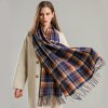 Luxury Plaid Scarf Winter Warm Cashmere Women Long Pashmina Foulard Female Scarves Lady Tassel Shawl Wraps.jpg 640x640 (12)