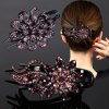 Shiny Rhinestone Hairpin Flower Leaf Duckbill Hair Claws Retro Hair Clips Accessories For Women Shinning Ponytail.jpg