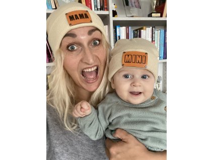 Set čepice Mama + Mini