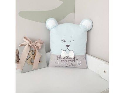 Osobní polštář s metrikou miminka – Jméno, datum, váha a výška | Mommylove