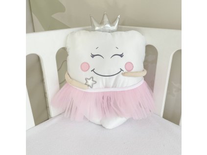 Dekorační dětský polštářek zoubek – Ručně šitý s úsměvem