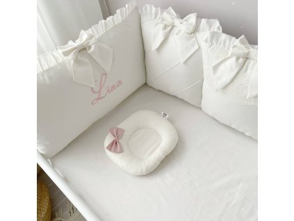 Fixační polštářek pro miminka do postýlky i kočárku – Bílá barva