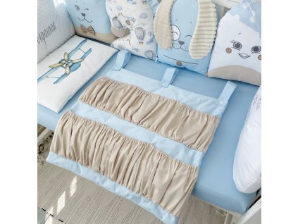 Organizér na postýlku se šňůrkami pro snadné uchycení