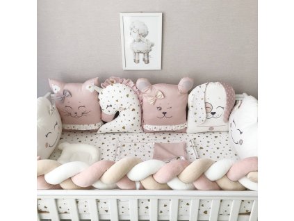 Měkký polštářkový mantinel pro holčičku