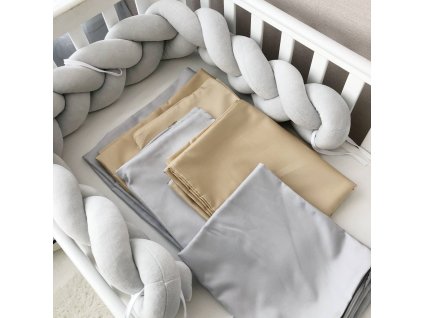 Jednobarevný pletený mantinel pro miminko