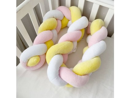 Luxusní pletený cop do dětské postýlky 200cm