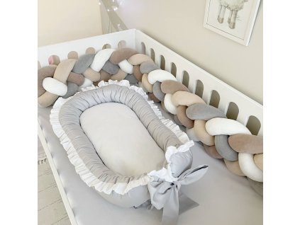 Pletený cop do postieľky (vrkoč) – elegantní odstíny